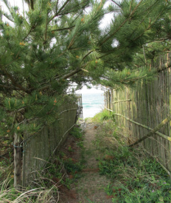 Access path to Itoshima beach, Fukuoka, Japan