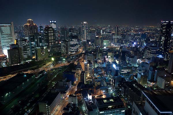 Umeda Sky Building Night View, Osaka, Japan