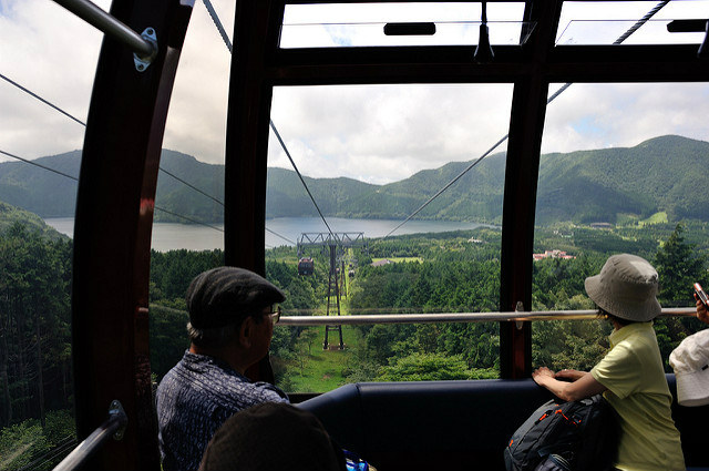 Riding the Hakone Ropeway, Japan