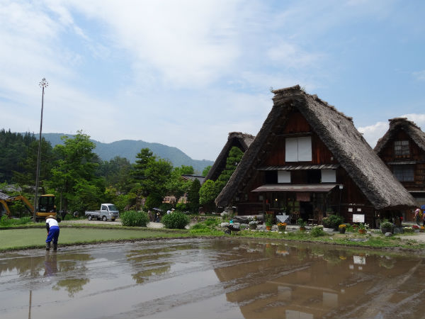 Shirakawa-go Village Thatched Houses Farmers