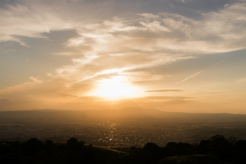 Sunset at Wakakusa Hill, Nara, Japan